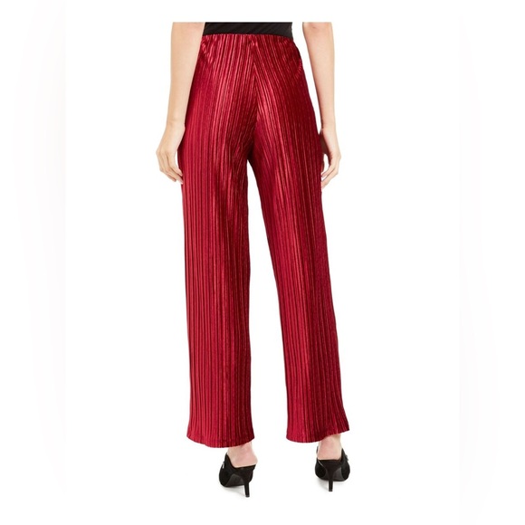 ๐ฅ๐HP๐๐ฅ Alfani Plus-Size Pull-On Velvet Wide-Leg Pants Red - Size XL - Picture 3 of 12